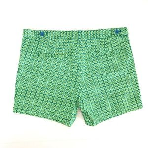 Laundry by Shelli Segal Shorts Green Blue Printed 5 Inch Lime Punch 6 Chino